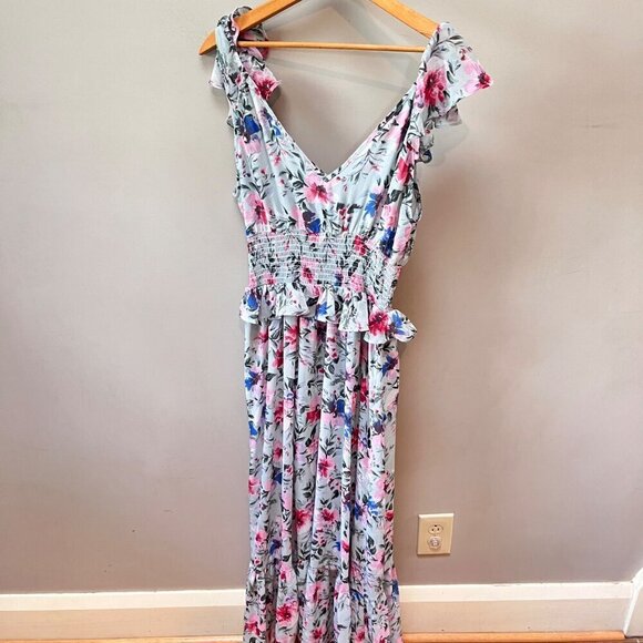 ASTR the label Women's DOUBLE V FLUTTER MIDI Dress- Sz. S - Picture 6 of 6